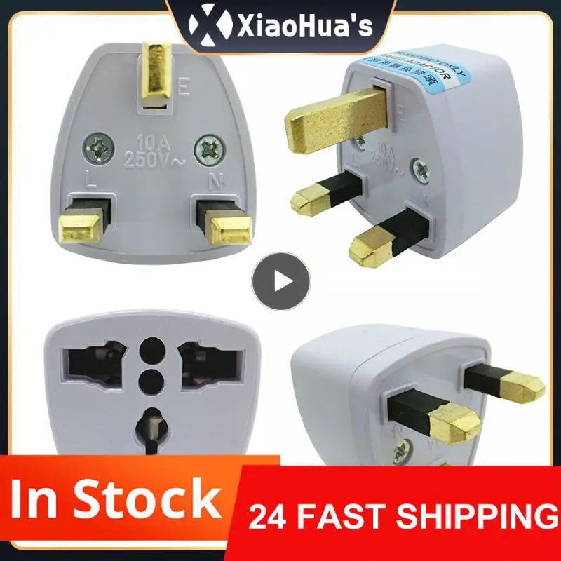 Universal 10A 250V Copper EU Korea Germany France Russia To HK UK Power Adapter Fused Plug Singapore Malaysia Converter Type G