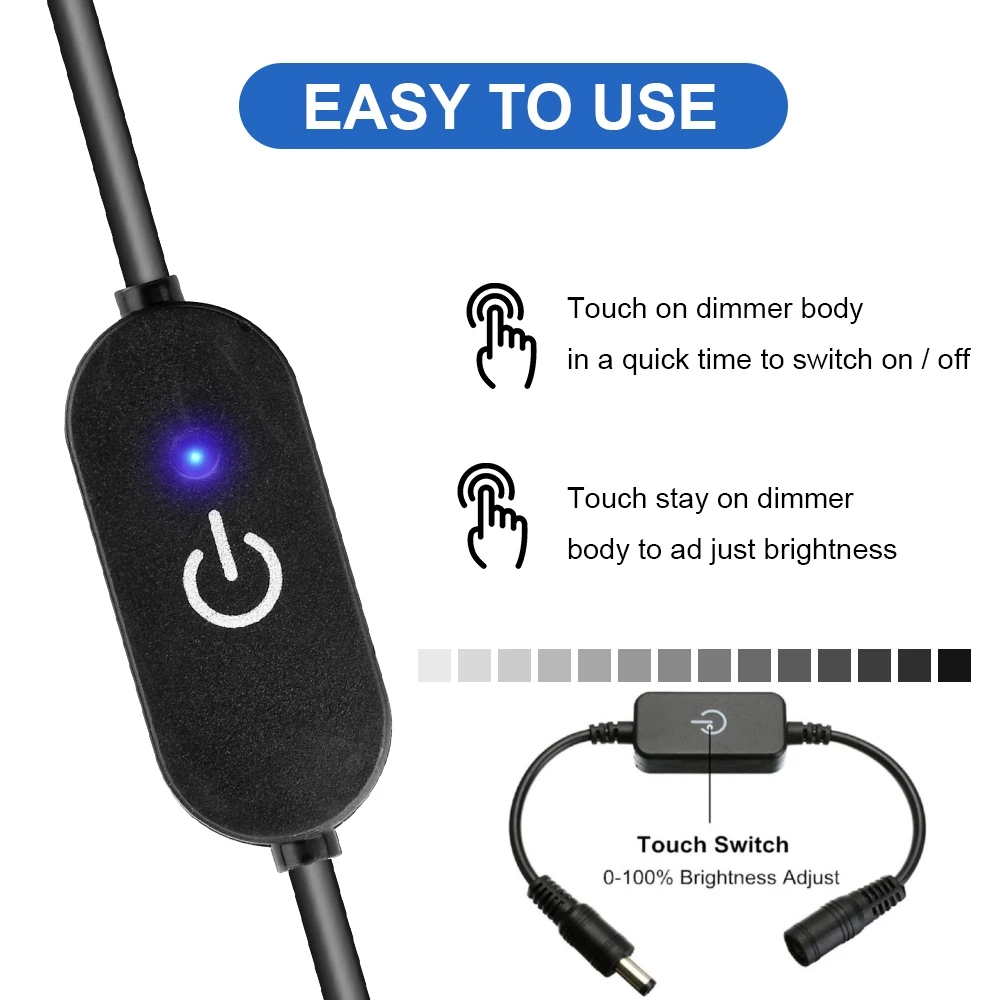 12V-24V DC kontroler wyłącznik ściemniacza 4A 5A inteligentny ręczny kontrola czujnika dotykowy do paska LED DIY szafka szafa szafa lampa