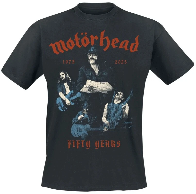 2026 Neues 50 Lemmy Collage Motörhead T-Shirt für Herren und Damen, Vintage Metal Rock Band Grafik-T-Shirt aus Baumwolle, Sommer-Streetwear-Oberteil – Detail 6