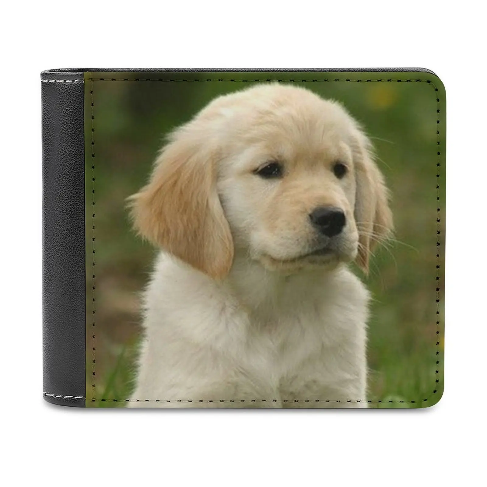 

Golden Retriever Puppy модный кошелек для кредитных карт кожаные кошельки персонализированные кошельки для мужчин и женщин собаки домашние животные золотые