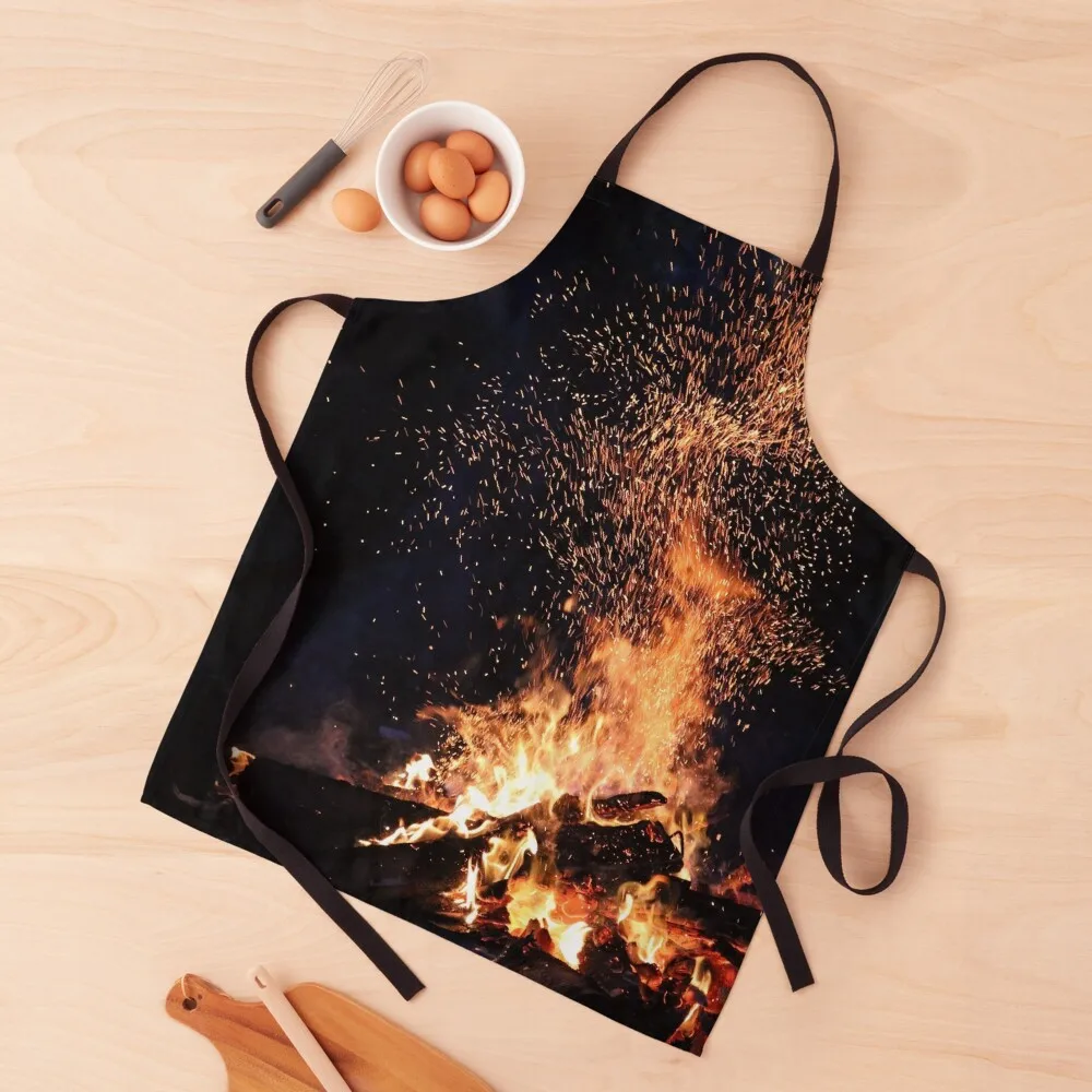 

Flames Apron Cooking man chef uniform Apron