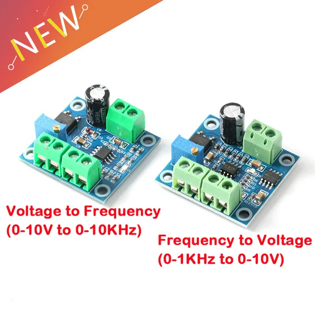 2 sztuk/1 szt. PWM moduł płytki konwertera częstotliwości na napięcie 0-10 KHz do 0-10 V 0-10 V do 0-10 KHz regulowane napięcie PWM na częstotliwość ﻿