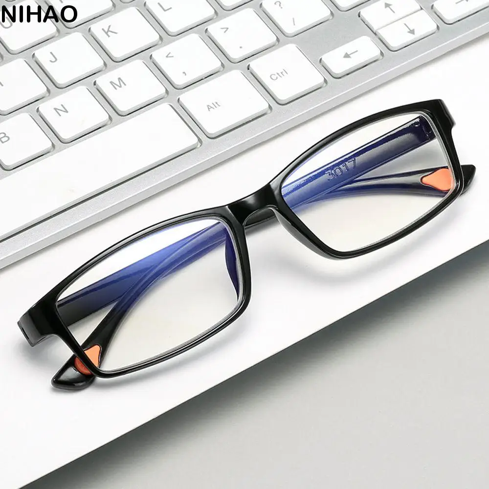 

Women Square Eyewear Vision Care Black Short Sighted Spectacles Computer Eyeglasses Finished Myopia Glasses Nearsighted Glasses