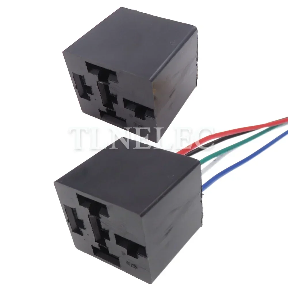 5 Pin Way Automobile Large Current Wiring Cable Unsealed Socket With Wires Car Relay Connector