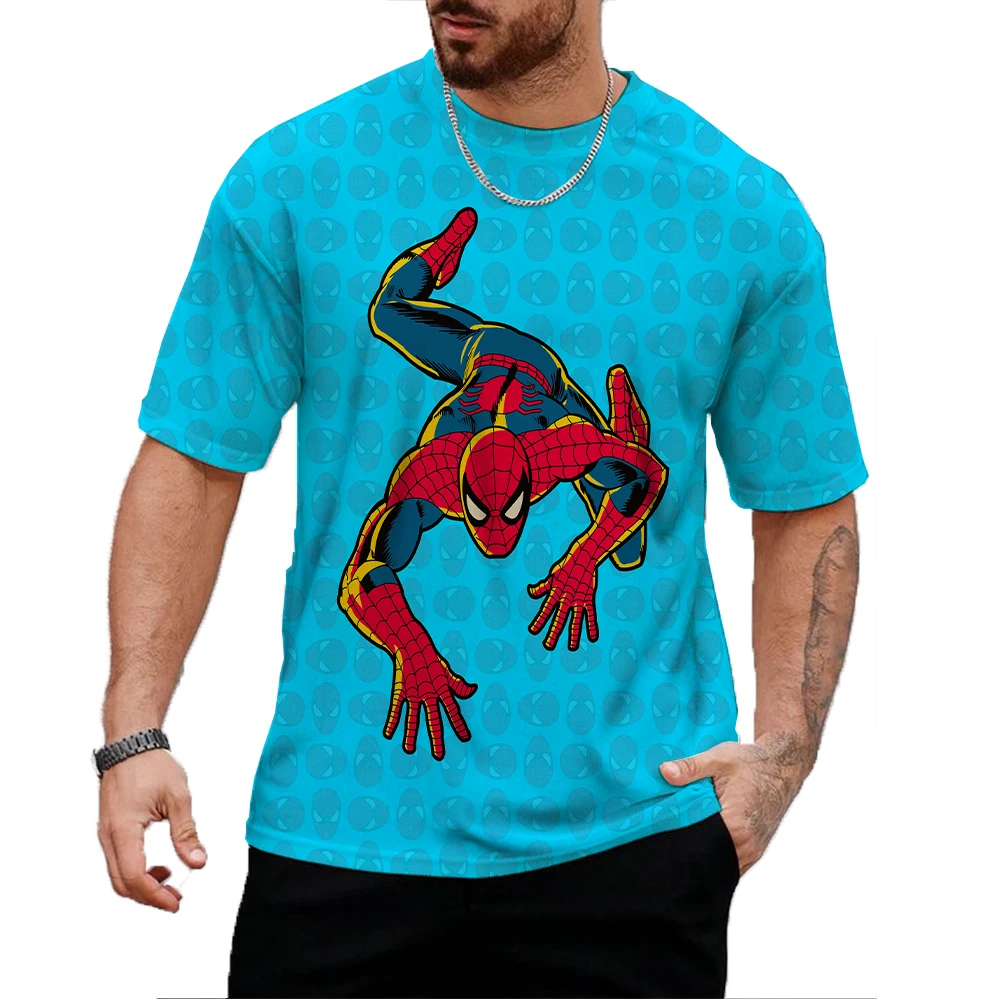 T-Shirt Marvel Spider Man print Graphic camisa hombre Causal Tees Short Sleeves Comfortable Pullover Tops Men's Clothing