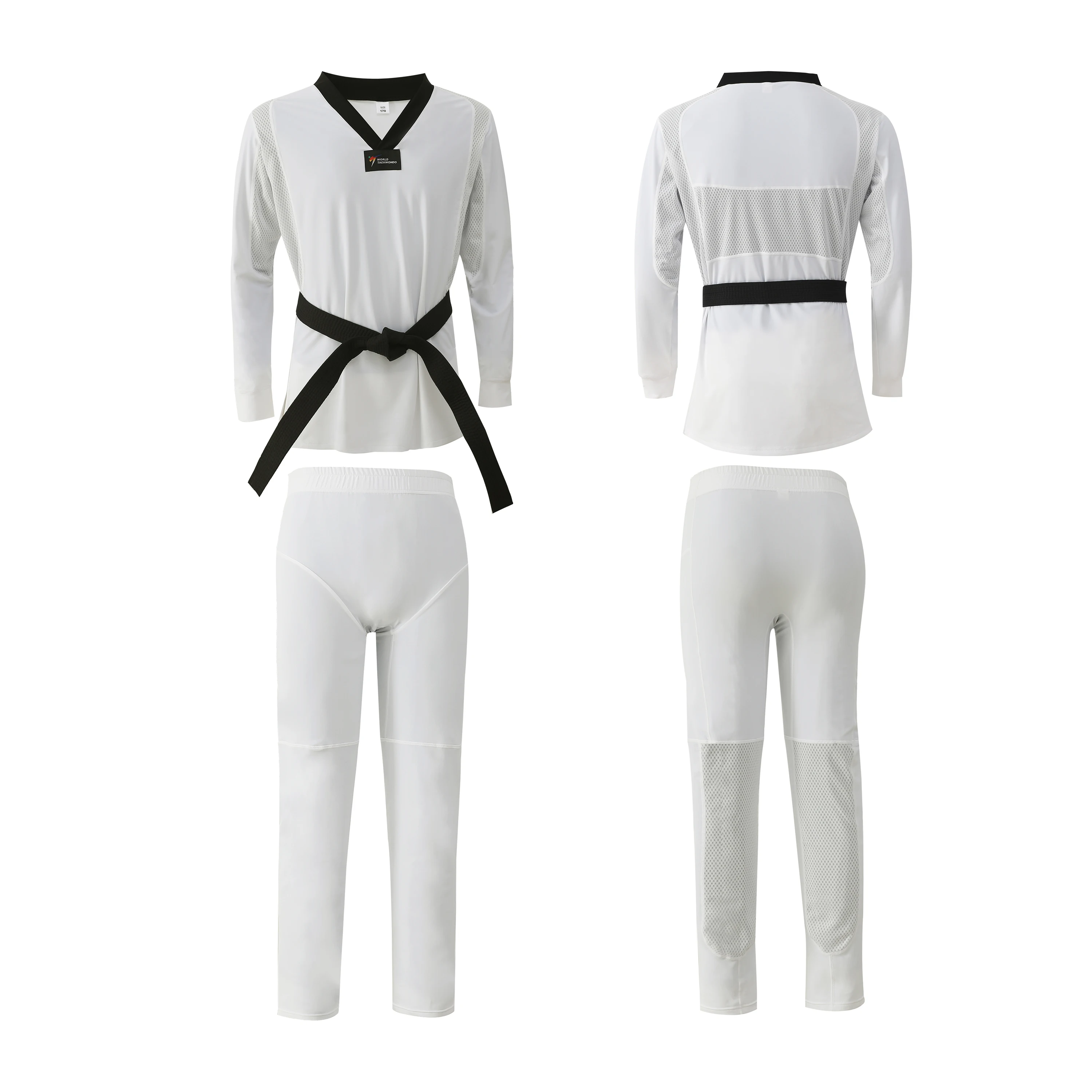 

Taekwondo Uniforms Form-Fitting Elastic Quick-Drying Nylon Fabric New Regulations Kids Adult Man Woman Suit Training Clothes