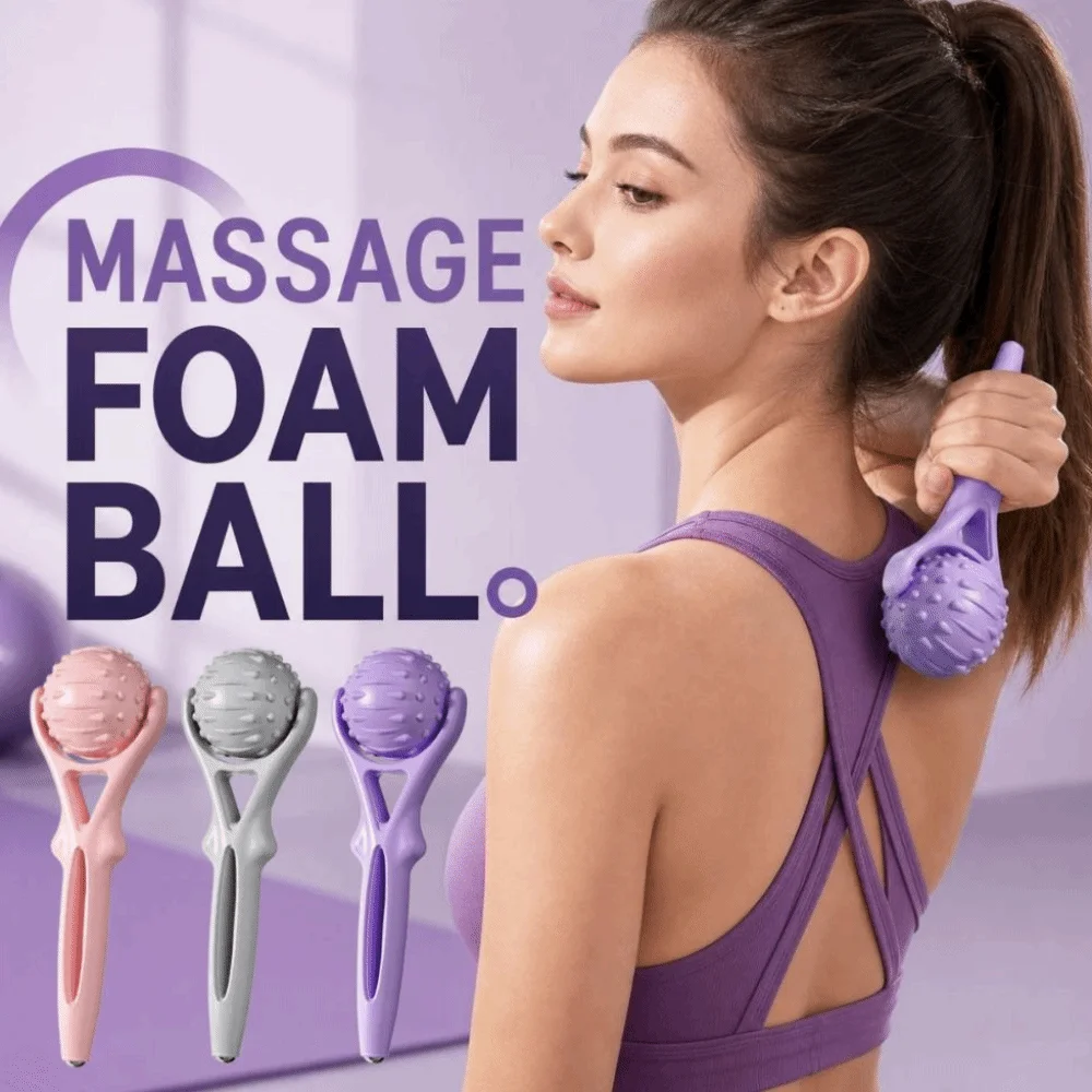 Ergonomic Handheld Massage Roller Portable Multipurpose Trigger Point Massager Lightweight Comfortable Muscle Relief Roller