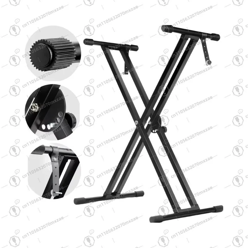 Heavy Duty Adjustable X-Type Piano Stand, Digital Keyboard Electric Piano X Bracket Support Holder