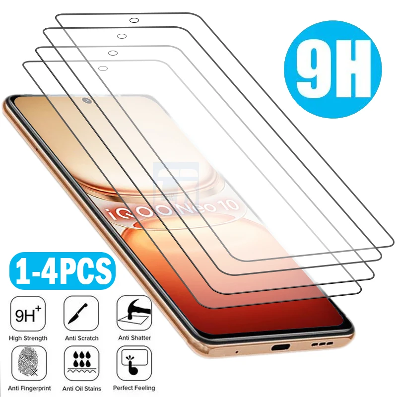 

1-4pcs Premium Clear Protective Tempered Glass for Vivo iQOO Neo 10 10R 9 9S Pro+Neo8 7 Screen Protectors for iQOO 13 12 11 11S