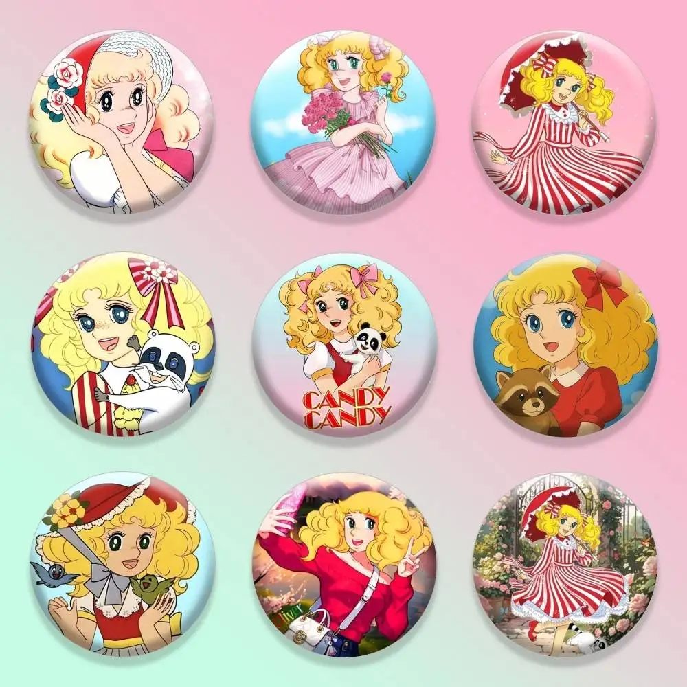 Sweet girl C-Candy C-Candy-cc 25mm 32mm 44mm 58mm 75mm Brooches Badges Pins for Accessories