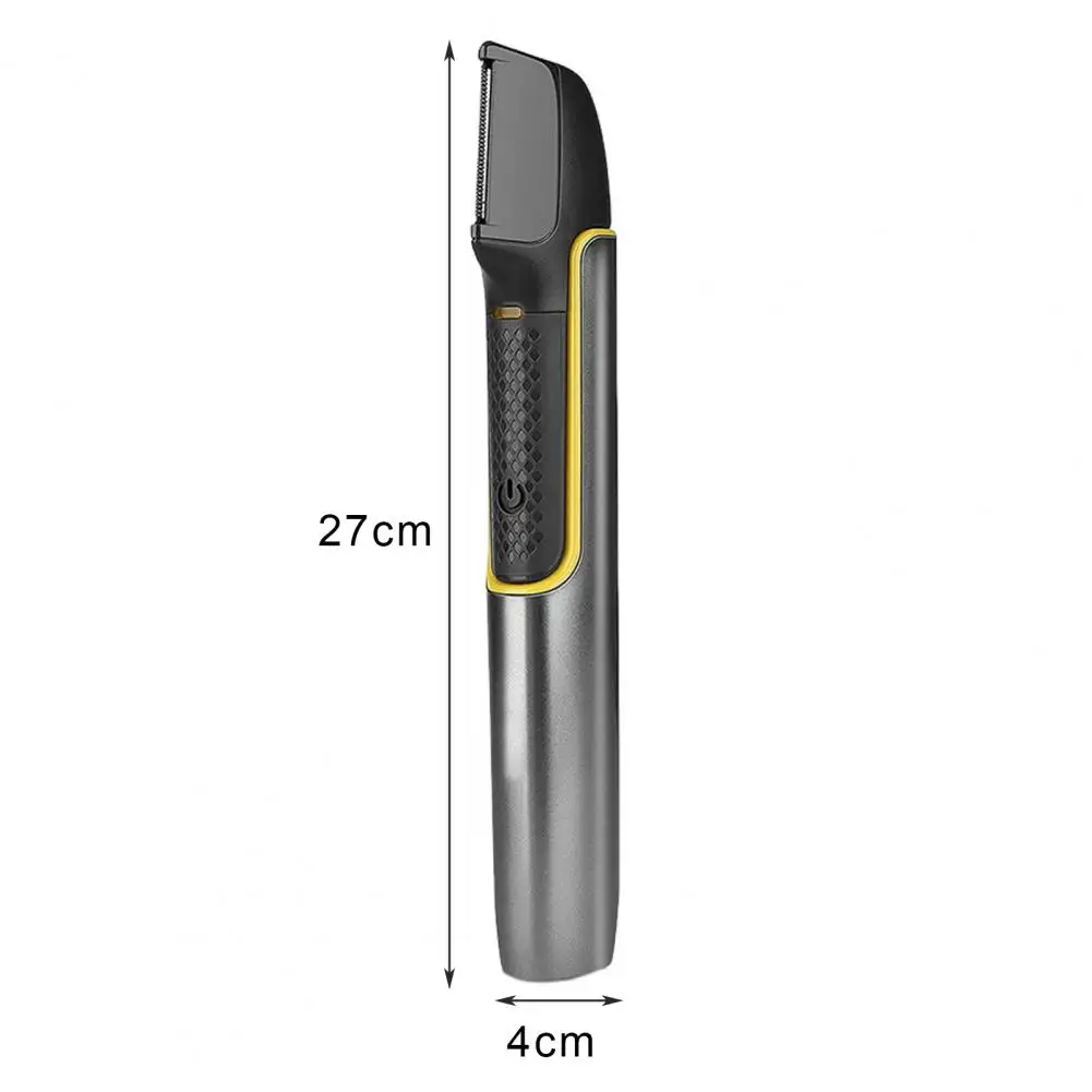 남성용 충전식 정밀 트리밍 백 면도기, 휴대용 듀얼 헤드 전기 면도기, 5 가이드 빗 포함, 바디 헤어 트리머