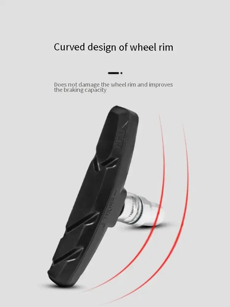 A Pair Silent Brake Leather for Bicycles, Mountain Bikes, Dead Speed Bikes, Colored V-brake Universal Card Mounted Brake Leather