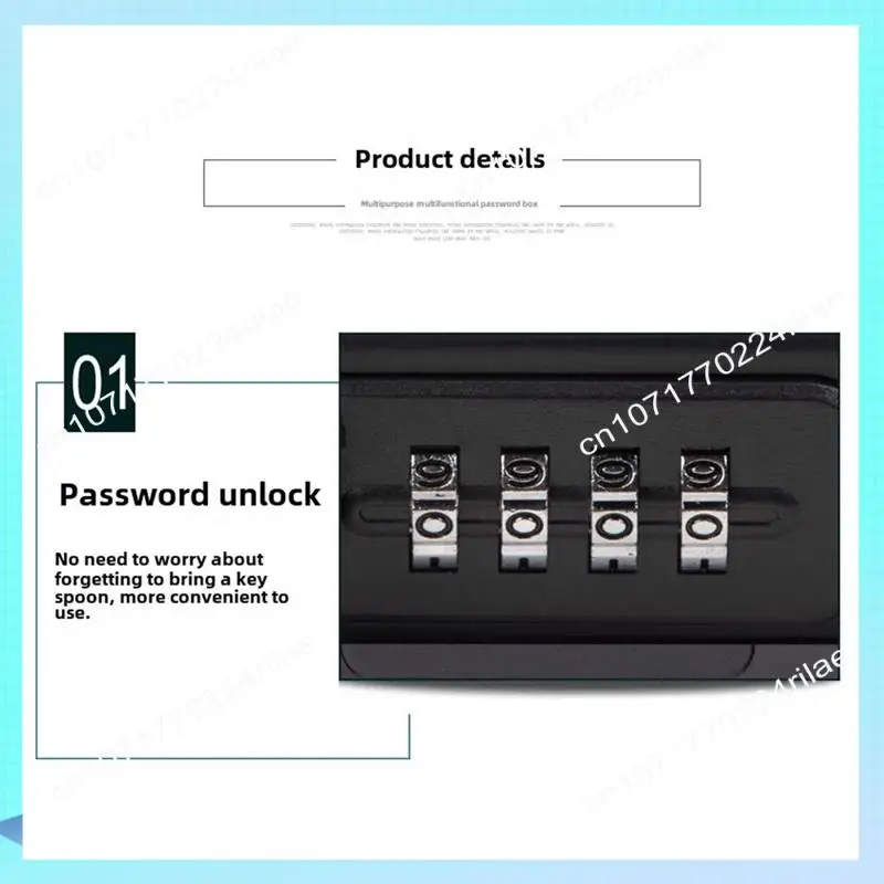 

A17Z Outdoor Portabletravel Safe Box Large Capacity Security Lockbox Waterproof Key Lock Box