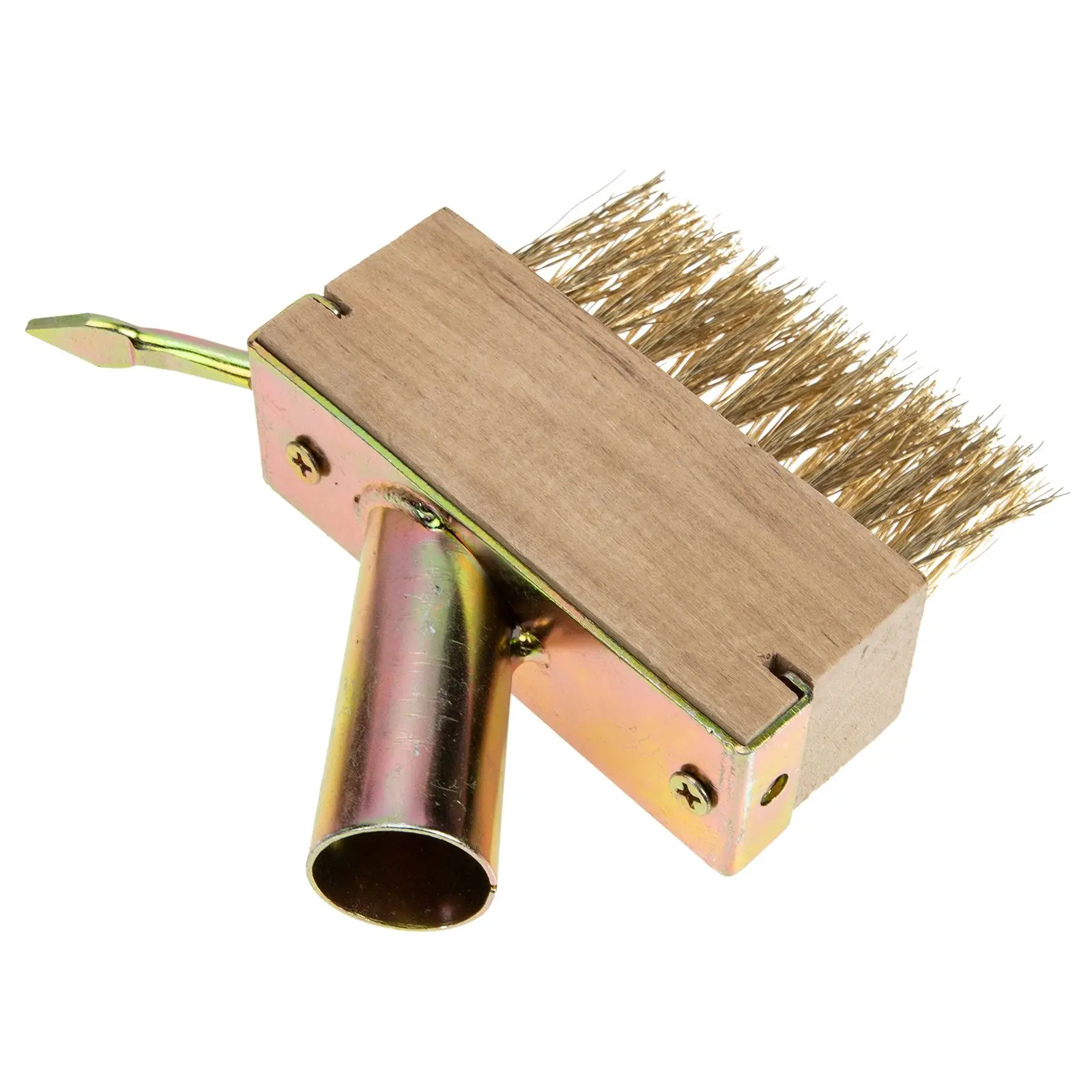 

Steel Wire Weeding Brush for Gardening Lawn Tools with Long Handle to Remove Grass Moss Lichens Plants Crevice Cleaner