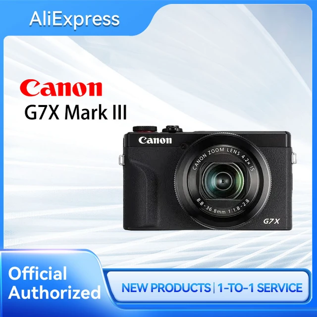 Canon powershot G7xmark iiiデジタル4k vloggingカメラ,4k,垂直ビデオサポート,Wi-Fi,NFC,3.0インチLCDタッチ  - AliExpress