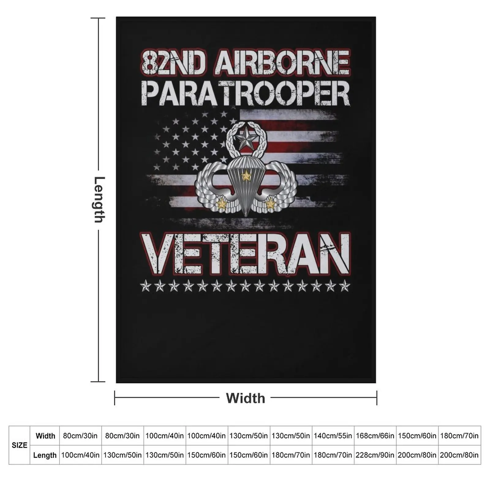 82nd Airborne Paratrooper Veteran Vintage Throw Blanket Baby Sofas Furry sofa bed Comforter blankets ands Blankets