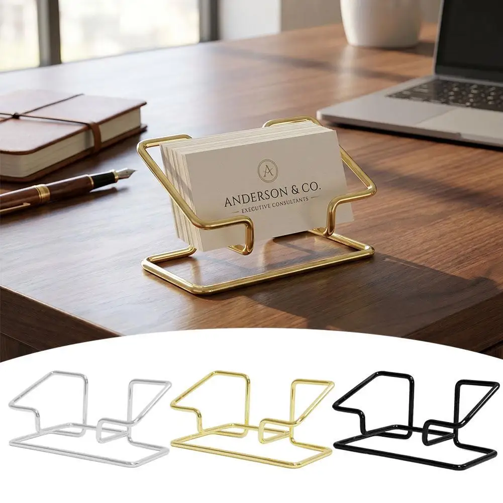 3pcs /1pcs Metal Nameplate Holder with Simple and Creative Ironwork - Card Stand for Cross-Border Desktop Business Display