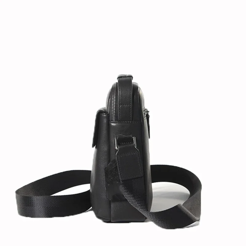 Casual Genuine Leather Shoulder Messenger Bag for Men Soft Leather Sling Bag for Travel Business Small Men Handbag Crossbody Bag