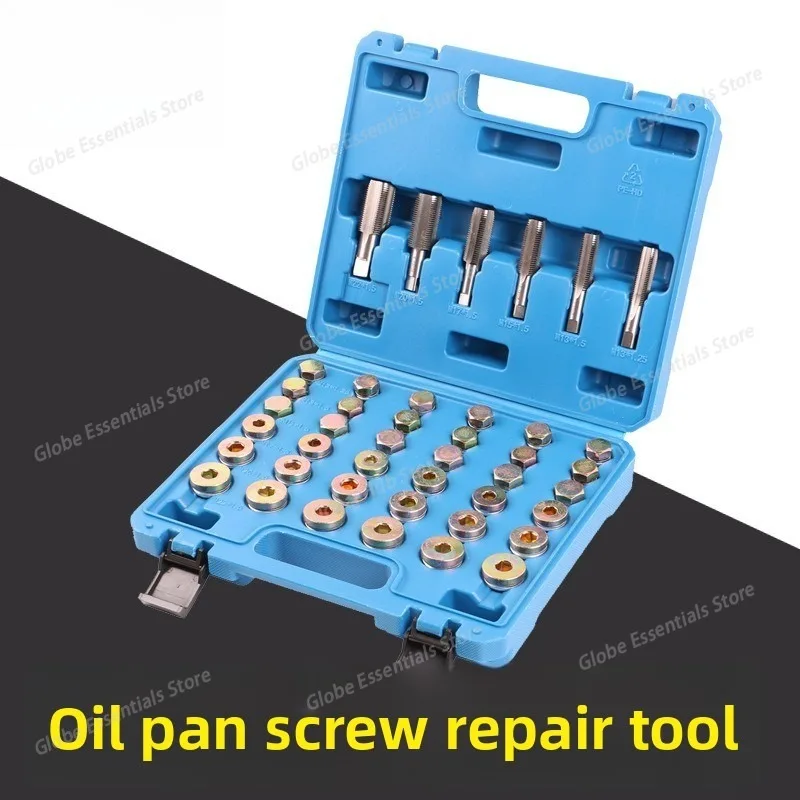 114-Piece Set of Oil Bottom Screw Repair Tool Set, Pan Shell Screw Wrench, Pan Shell Oil Drain Screw Sliding Tooth
