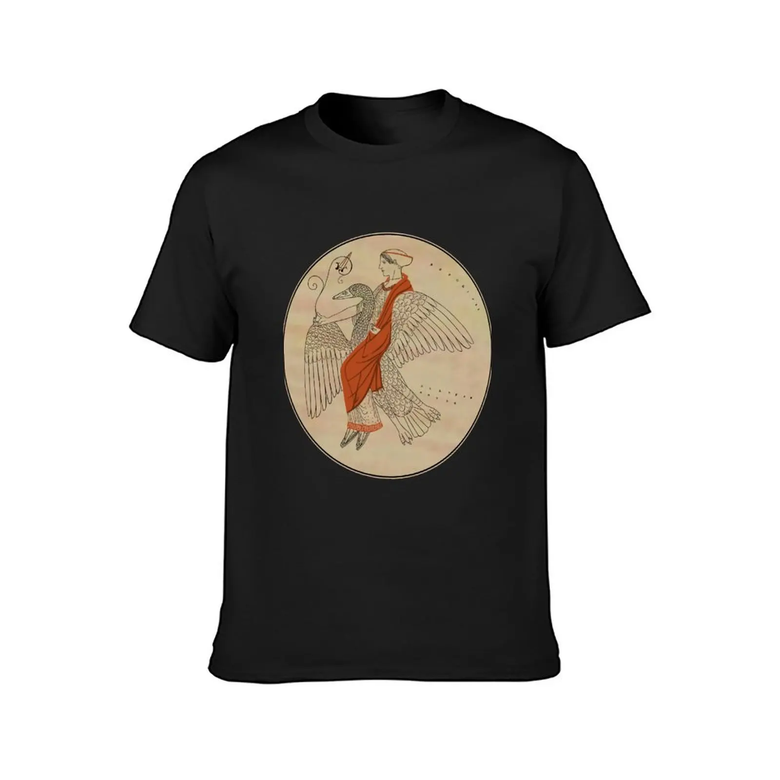 Aphrodite riding a Swan T-Shirt cute tops new edition mens workout shirts