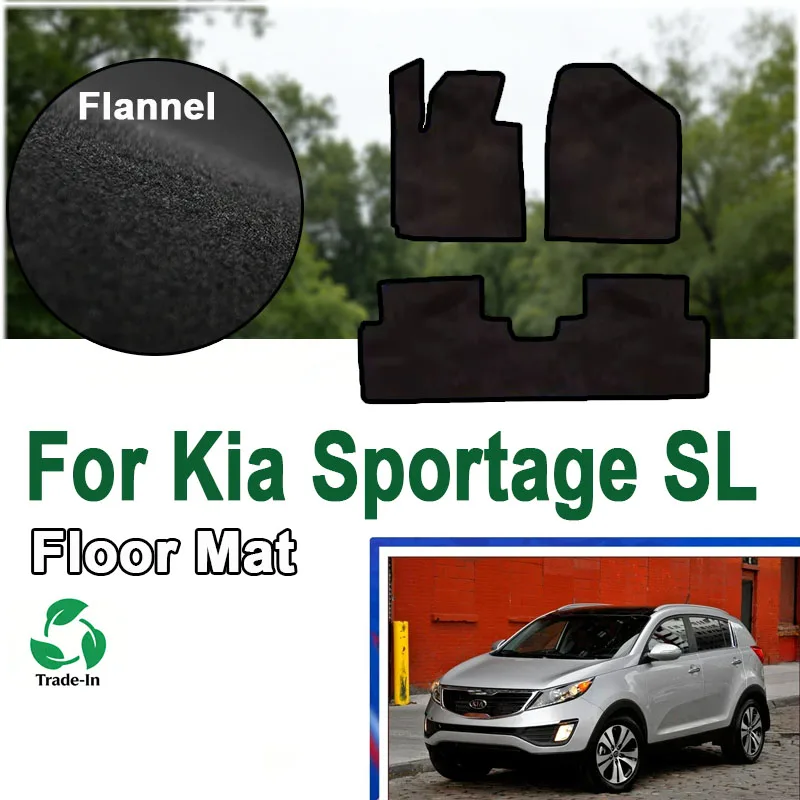 

Фланелевые коврики для Kia Sportage SL MK3 2011~2016 2013 2015, автомобильные напольные коврики, панели, накладки на пол, покрытие для ног, наклейки-накладки на коврики