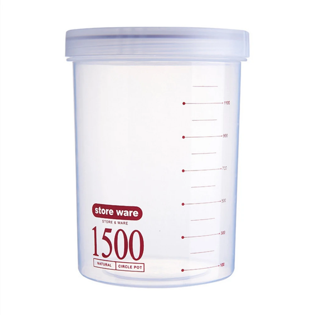 

1500Ml Airtight Dry Food Container Leakproof Plastic Cereal Bottle With Locking Lid For Snacks Flour Sugar Rice Pasta Seal
