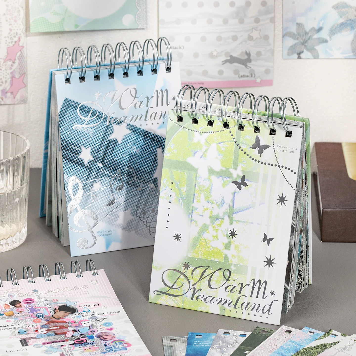 

Набор из 192 штук бумаги для скрапбукинга: эстетичные бабочки и звезды для дневников, фотокарточек и декора