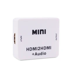 1080P Mini HDMI2HDMI Audio konwerter HD ekstraktor dźwięku HDMI Adapter do komputera PC Laptop HDTV