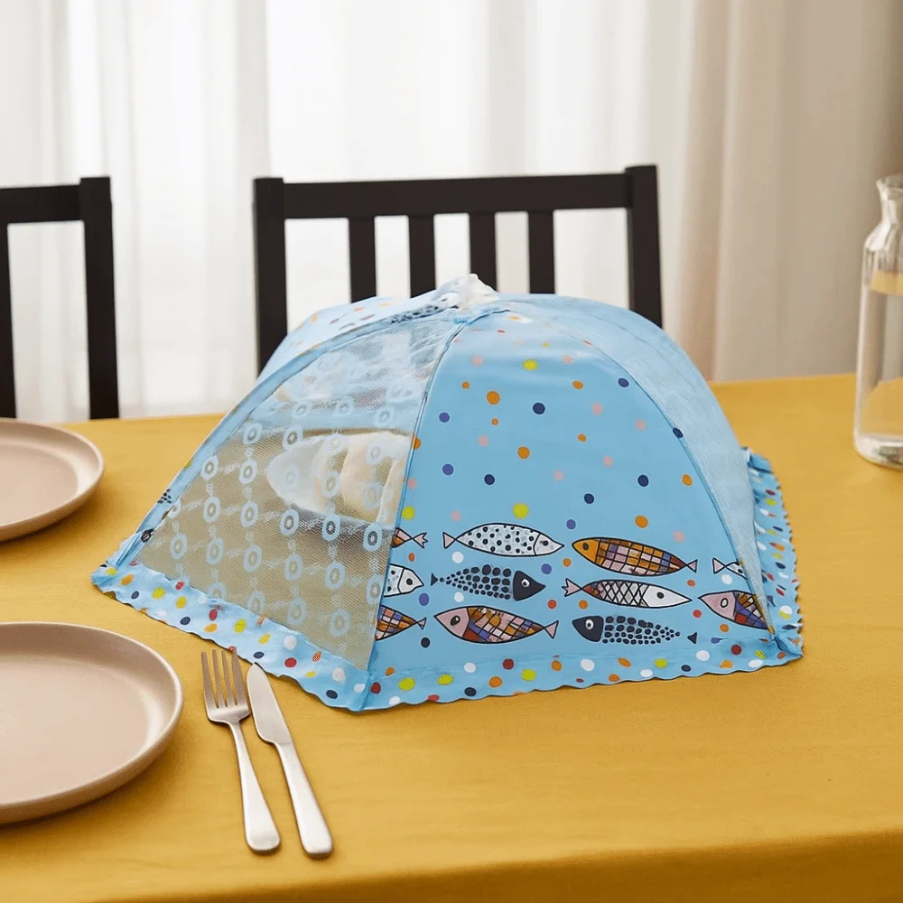 أدوات الطبخ طوي مكافحة البعوض غطاء الغذاء أنيق قابلة لإعادة الاستخدام مكافحة البعوض صافي الدانتيل تصميم مظلة نمط غطاء المنزل #4