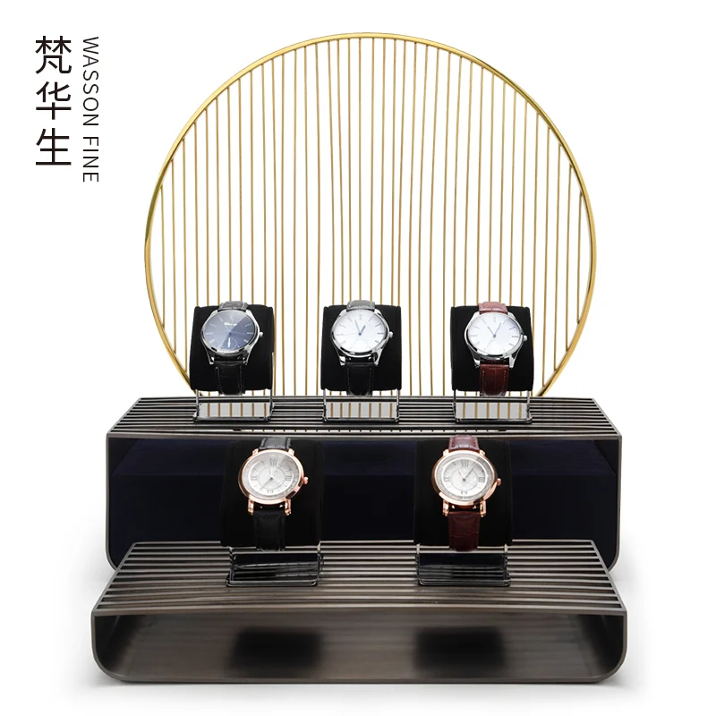 Watch display rack, live broadcast display window, watch display props, high-end watch counter, vertical display rack holder