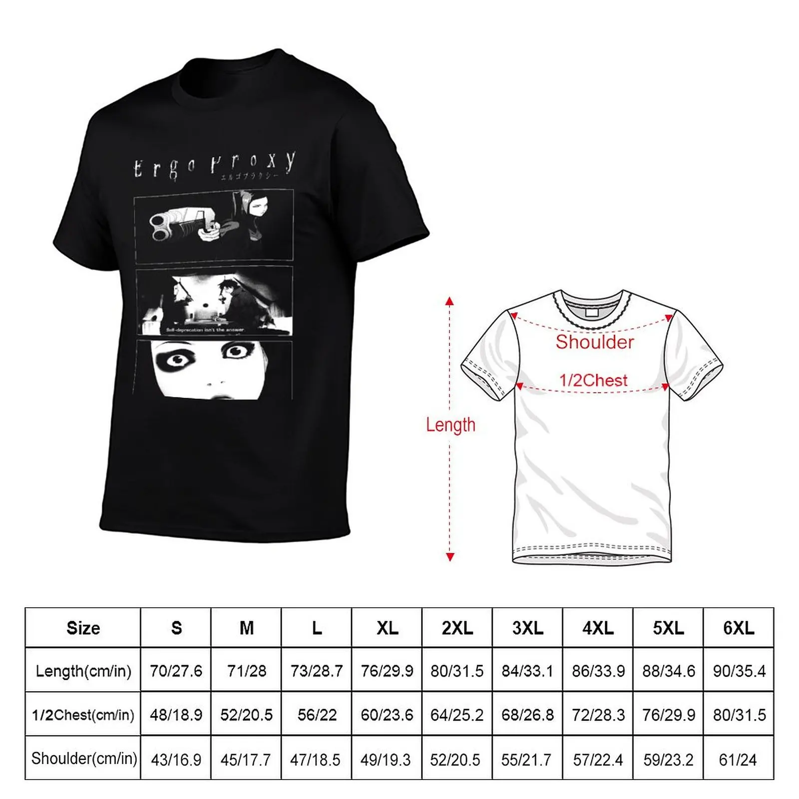 Ergo Proxy T-Shirt Simple Print Design T-Shirt