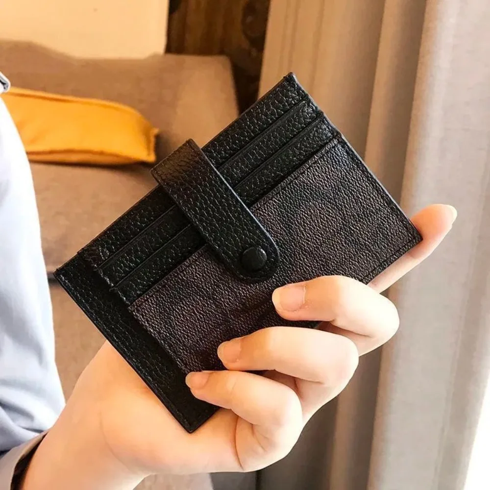 Monograma ultrafino estilo Ins tarjetero moda Mini sobre corto para mujeres apliques tarjeta y cartera de identificación monedero para tarjetas de crédito