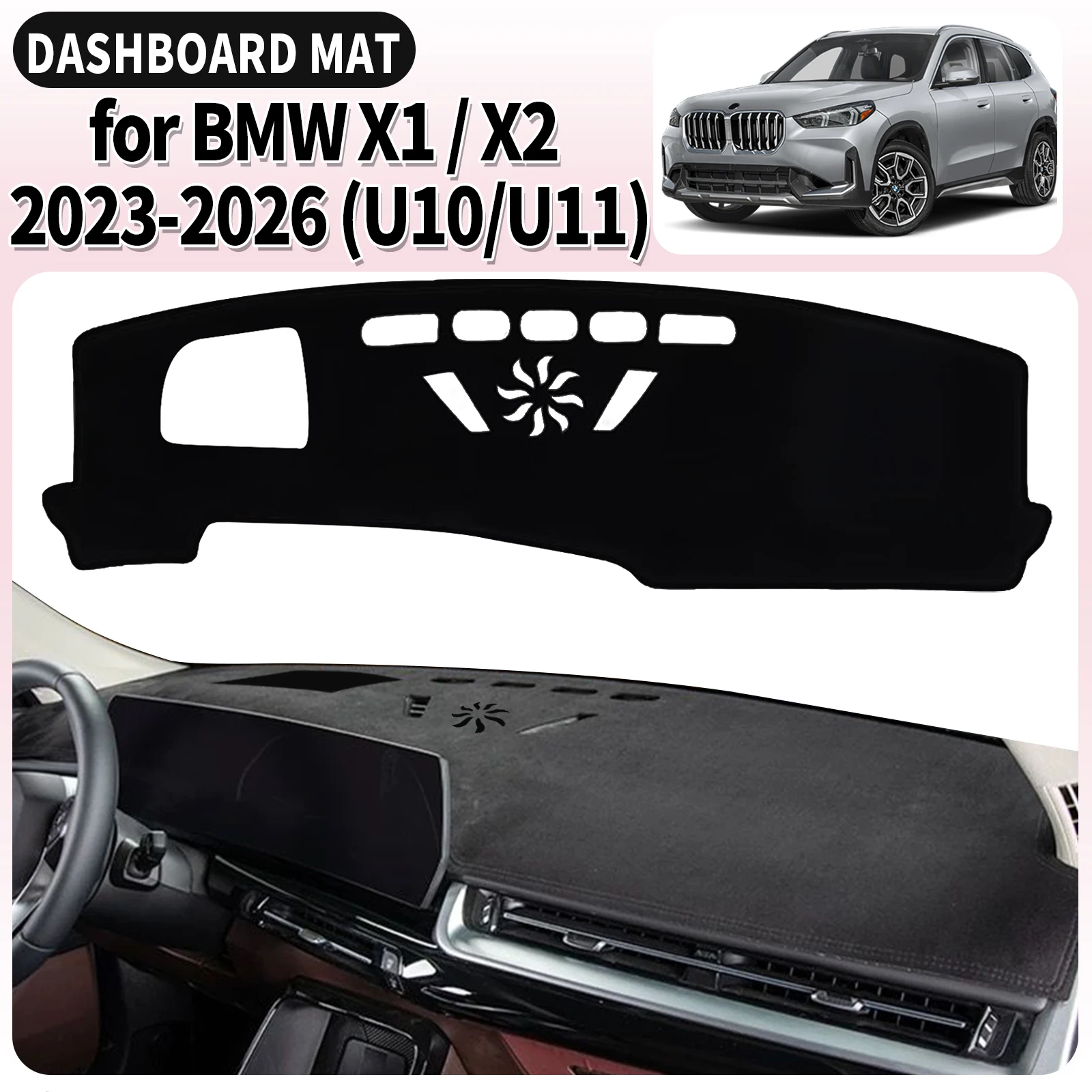 

for BMW X1 X2 2023-2026 ix1 ix2 U10 U11 Car Dashmat Dashboard Cover Pad DashMat Sunshade Accessories Protective Carpet Leather