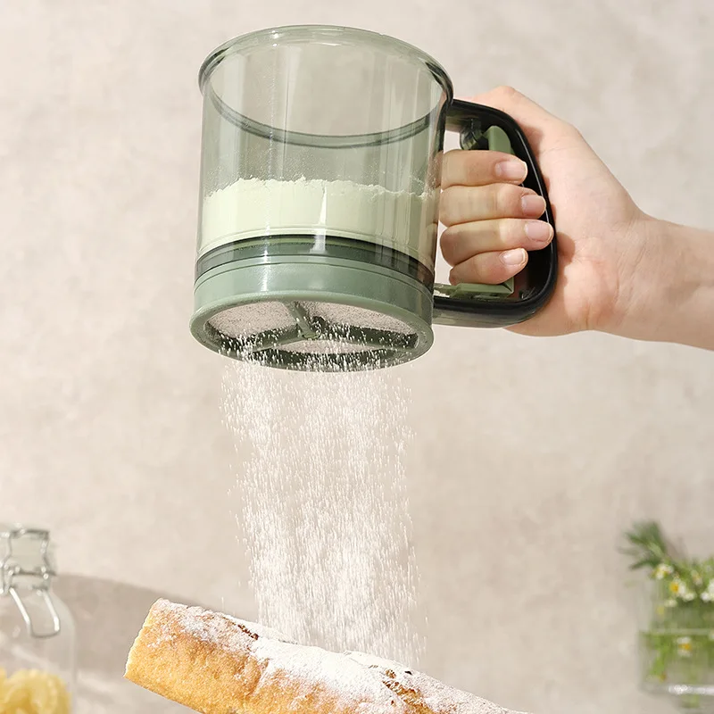 

Flour Sifter Semi-automatic Powder Sieve Household Powder Sieve Baking Tool Sieve