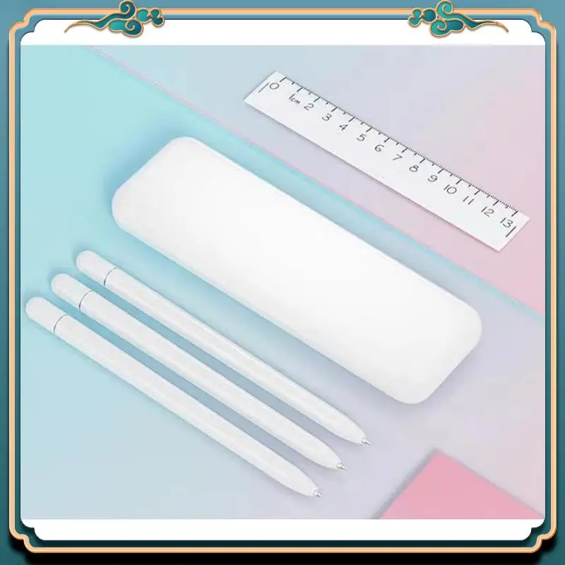 (جديد) - حافظة تقنية أنيقة ذات 3 أقلام - حامل مغناطيسي بتصميم جمالي، قرطاسية ممتازة للطلاب والمراهقين