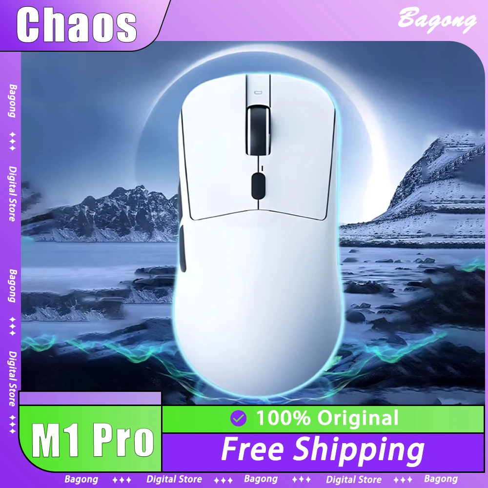 Chaos M1 Pro Mouse PAW3395 Dual Mode Wireless Mouse 8000Hz Polling Rate Nordic52840 Lightweight Custom Gaming Mouse PC Accessory