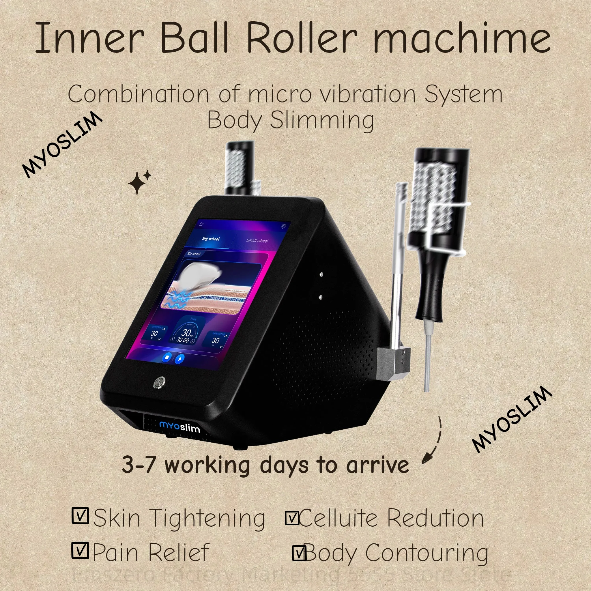 

MYOSLIM Slimming Machine Cellulite Remover 6500W 200HZ Roller Massage Infrared for Body Shaping Home Use.