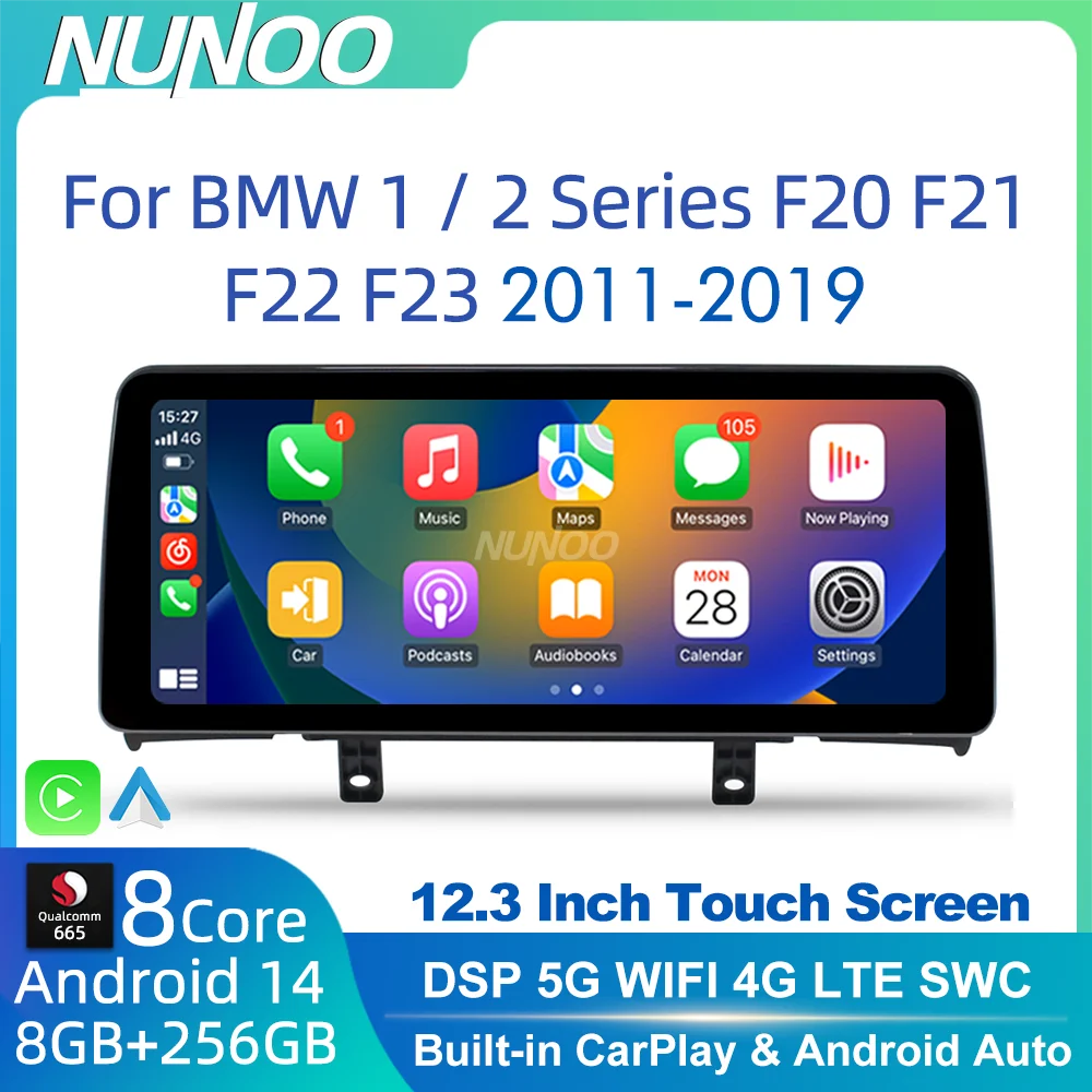 

12,3-дюймовый экран 8 + 256 ГБ для BMW F20 F21 F22 F23 1 2 серии CarPlay Android Auto Radio GPS Автомобильный мультимедийный плеер Навигация
