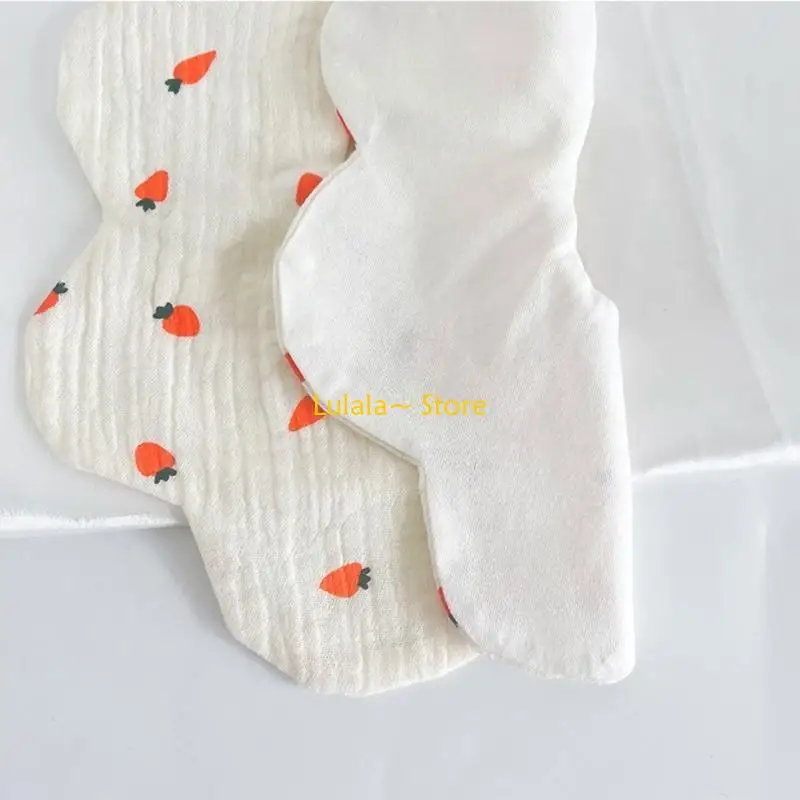

Y4QA 3PCS Baby Bib for Eating Teething Newborn Drooling Bib Saliva Towel Cartoon Print Feed Bib High-absorbent Burp Cloth
