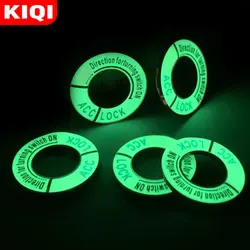 Car Ignition Key Ring Cover Decorative Trim Luminous Stickers for Peugeot 208 301 307 308 2008 3008 5008 Accessories Car-styling