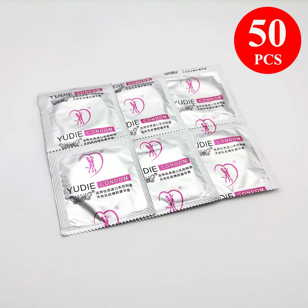 Condoms 50 Pcs/Lots Fruit Flavor Thin Condoms For Men Smooth Penis Sleeve Safe Contraception Adult Sex Products Sex Toys