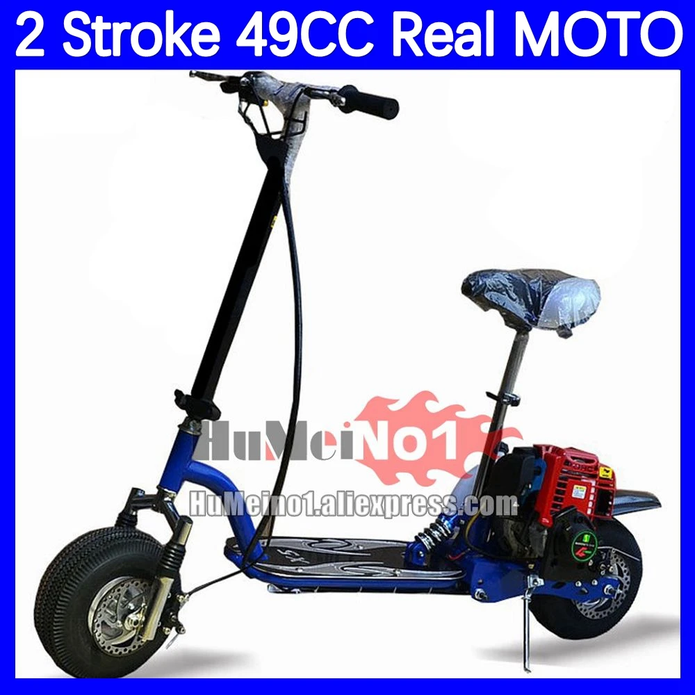 On Sale 49CC 2 Stroke Gasoline Scooter Fashion Men Women 50CC Motorbike Racing MOTO Bike Discount Promotion Gas Adult Motorcycle