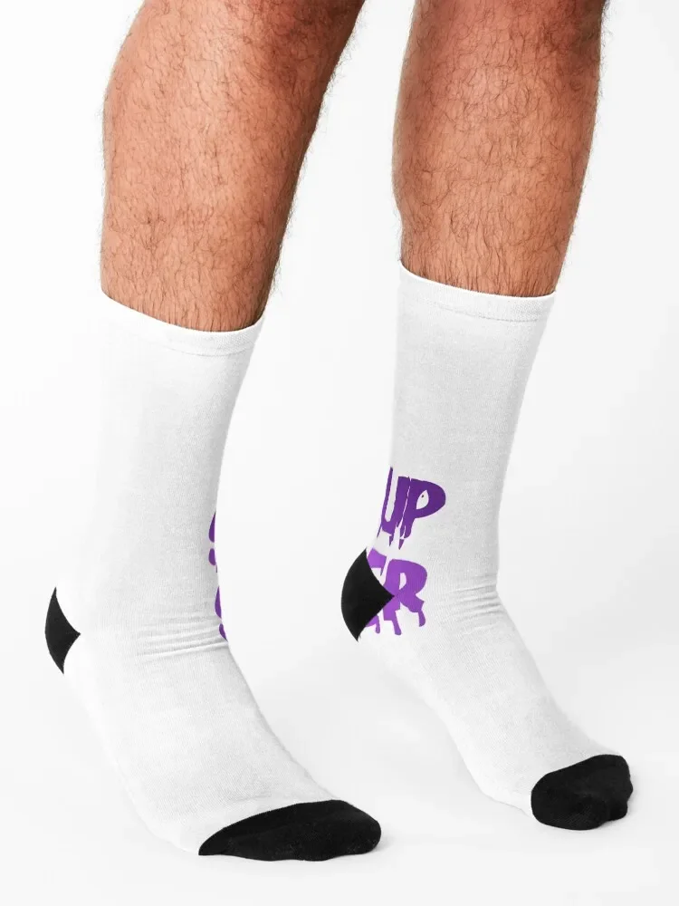 كودين العجاف كوب مزدوج الأرجواني شراب السعال سيبر الجوارب قصيرة كرة السلة عيد الحب هدية الأفكار الجوارب النسائية الرجال #3