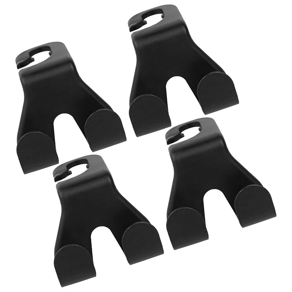 

4pcs Car Seat Back Hooks for Mobile Phone Purse Key Holder Black Color Storage Solution Car Interior Accessories