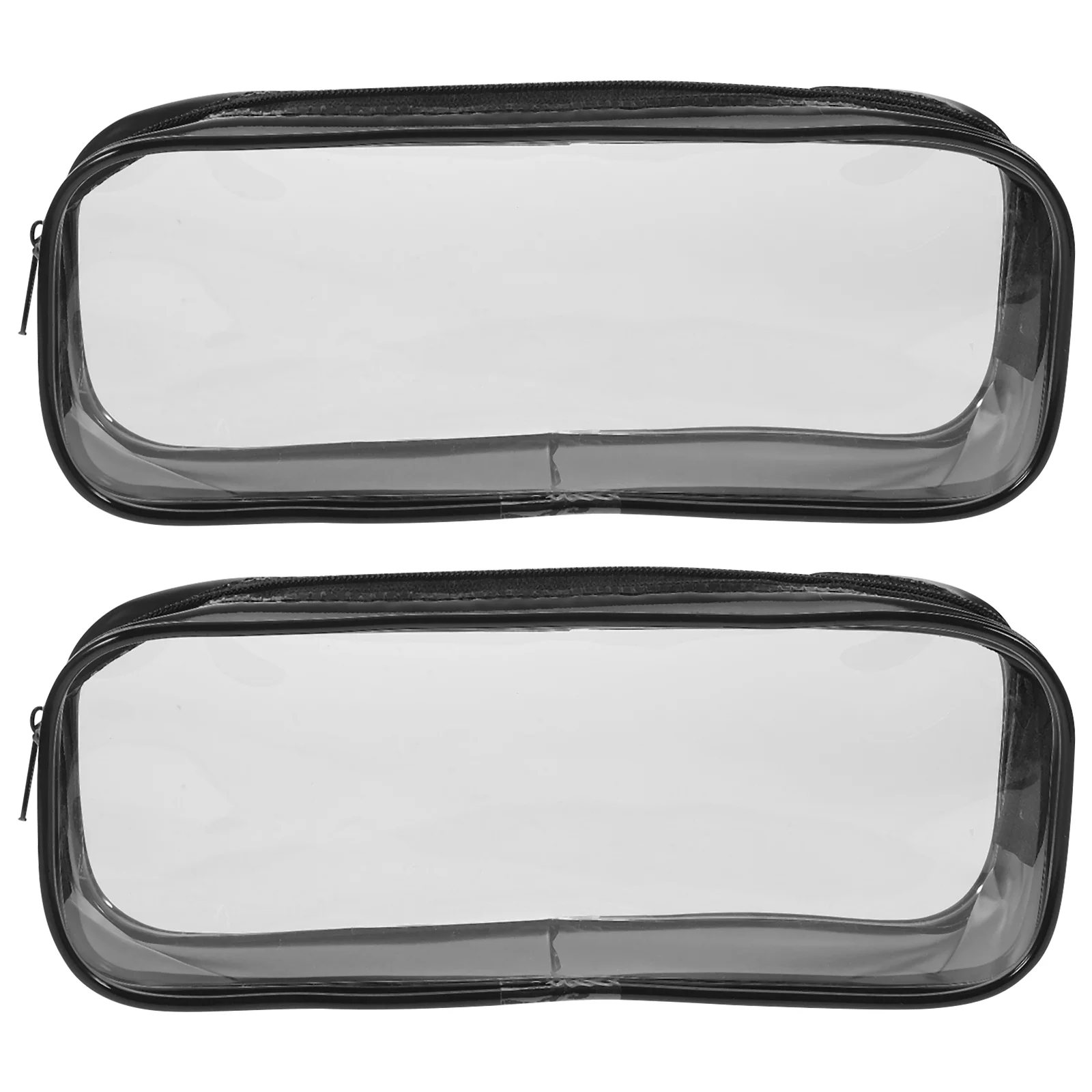 2 Pcs Clear Transparent Pencil Case Large Capacity Stationery Bag Multi Function Pencil ganizer School Supplies Storage