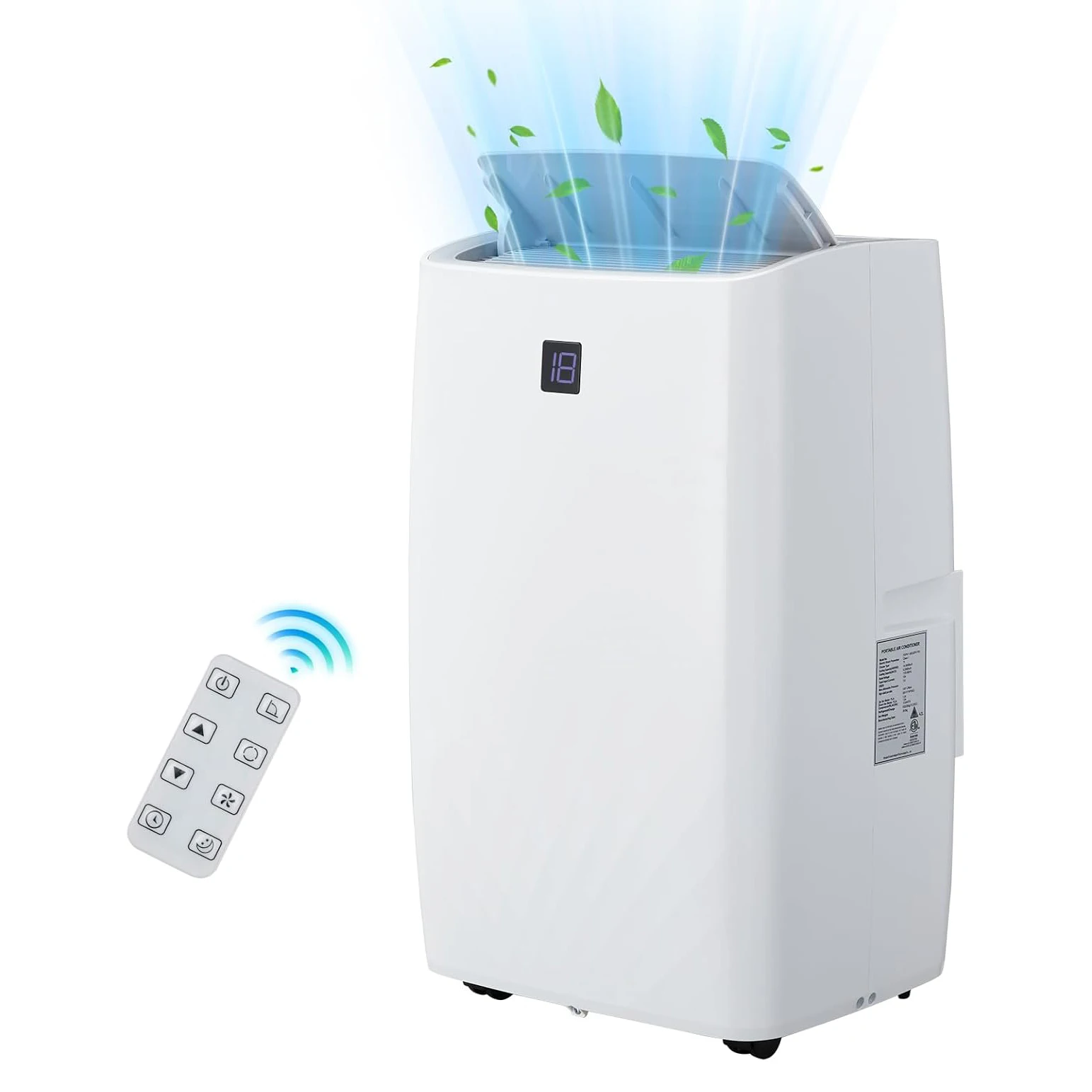 

Портативный кондиционер емкостью 14 000 БТЕ, площадью до 750 кв. футов, кондиционер переменного тока 3-в-1 с режимом сна, пульт дистанционного управления 24 часа