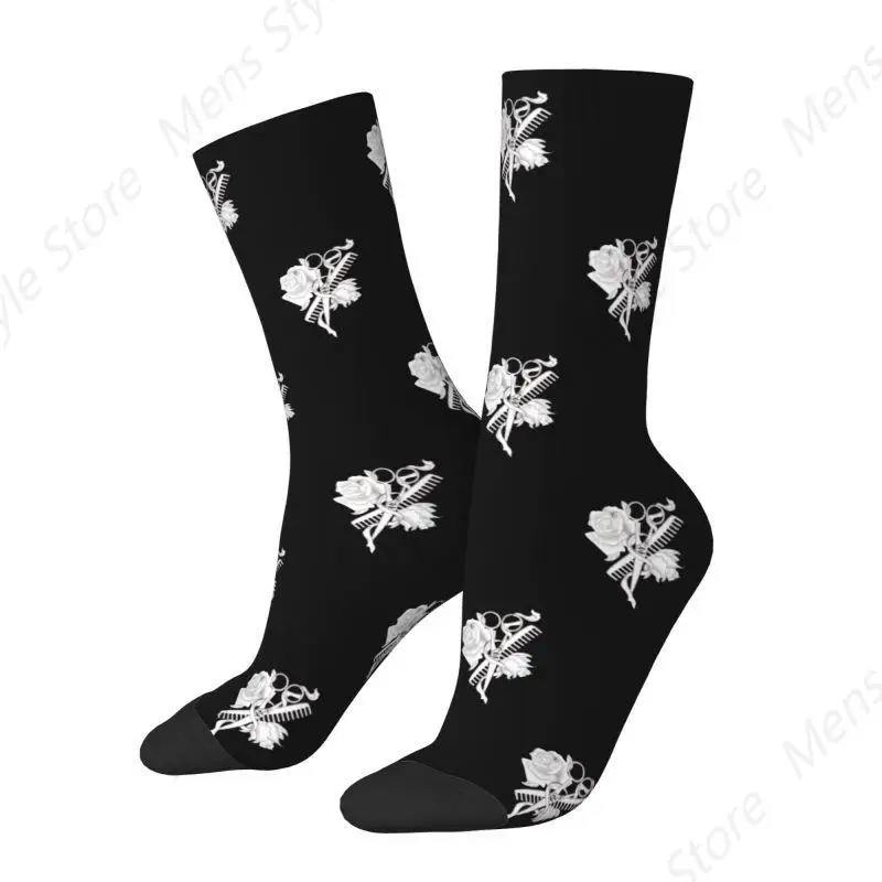 Cool Cute Border Collie Dog Flower Socks Women Men Warm 3D Print Animal Pet Sports Football Socks