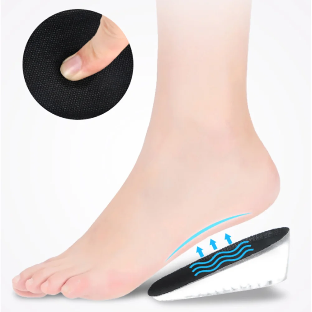 

Heightening Insoles Soft Silicone Adhesive Sole Non Slip No Odor Honeycomb Back Absorption Shoe Pads Taller Risers Heel