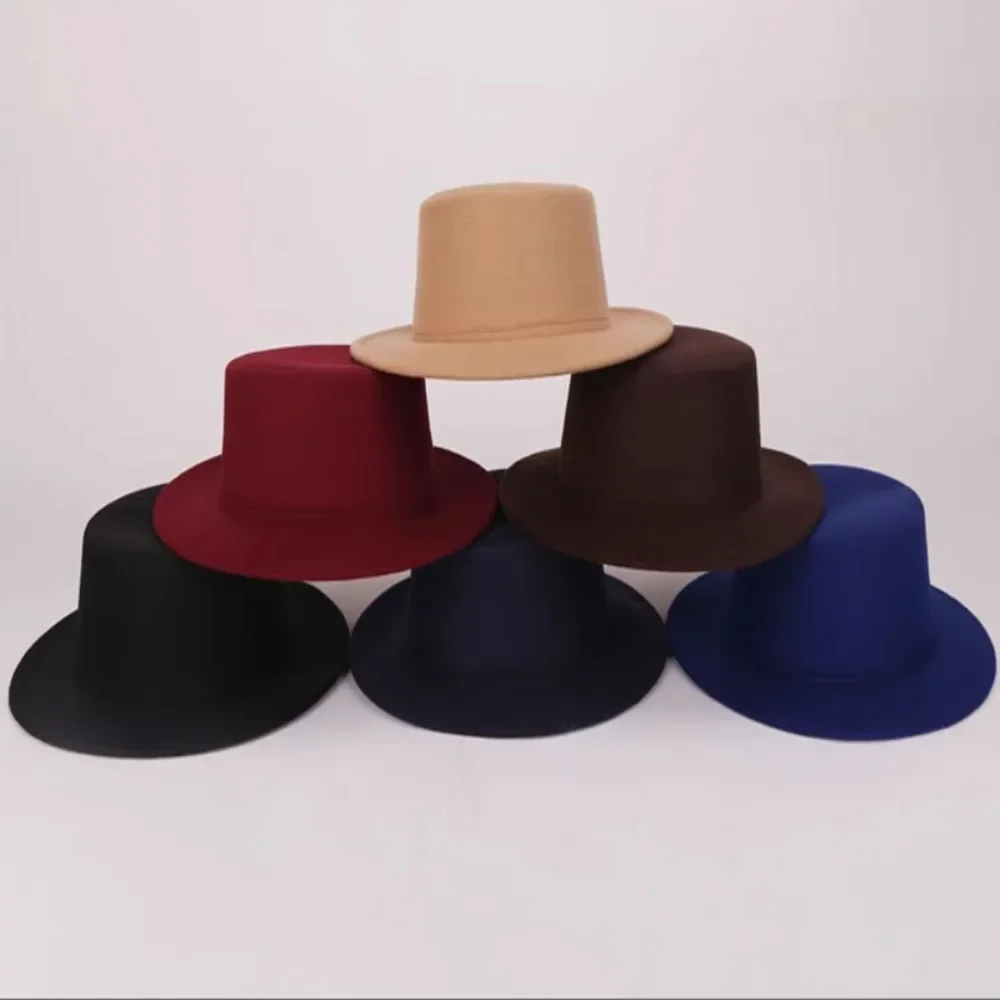 

Unisex Wide Brim Panama Hat - Vintage Jazz Elegant Church Cap for Men/Women in Beige/Black/Red