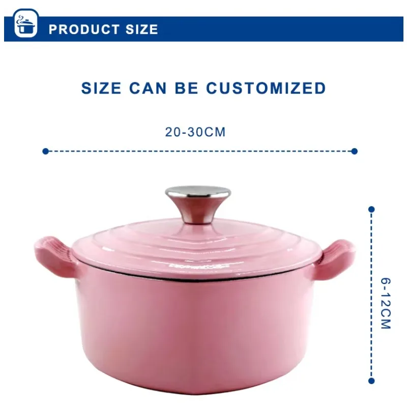 Premium Kitchenware Saucepan Cast Enamel Cast Iron Oven Heart Mini Saucepan
